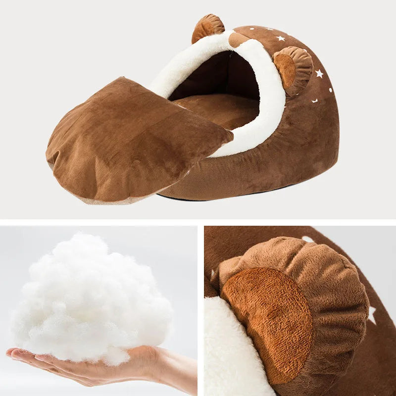 Casa plegable para mascotas, estera para perrera para perros, animales, gatos, nido para gatitos, cesta para perros pequeños, peluche, cueva de Chihuahua, cama, 2022