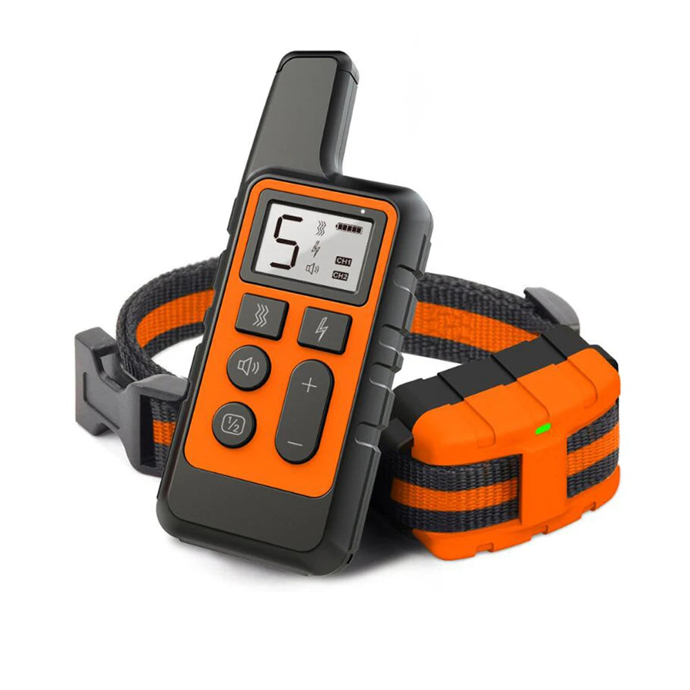 Collar de entrenamiento para perros, tapón de ladridos eléctrico portátil con Control remoto, dispositivo de Entrenamiento de mascotas impermeable con pitido de descarga, 1 ud.