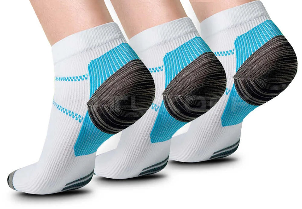 Kotlikoff-calcetines de compresión para fascitis Plantar, almohadilla de pie, espolones de talón, dolor de arco, calcetines cómodos, calcetines de tobillo venoso, Insoes