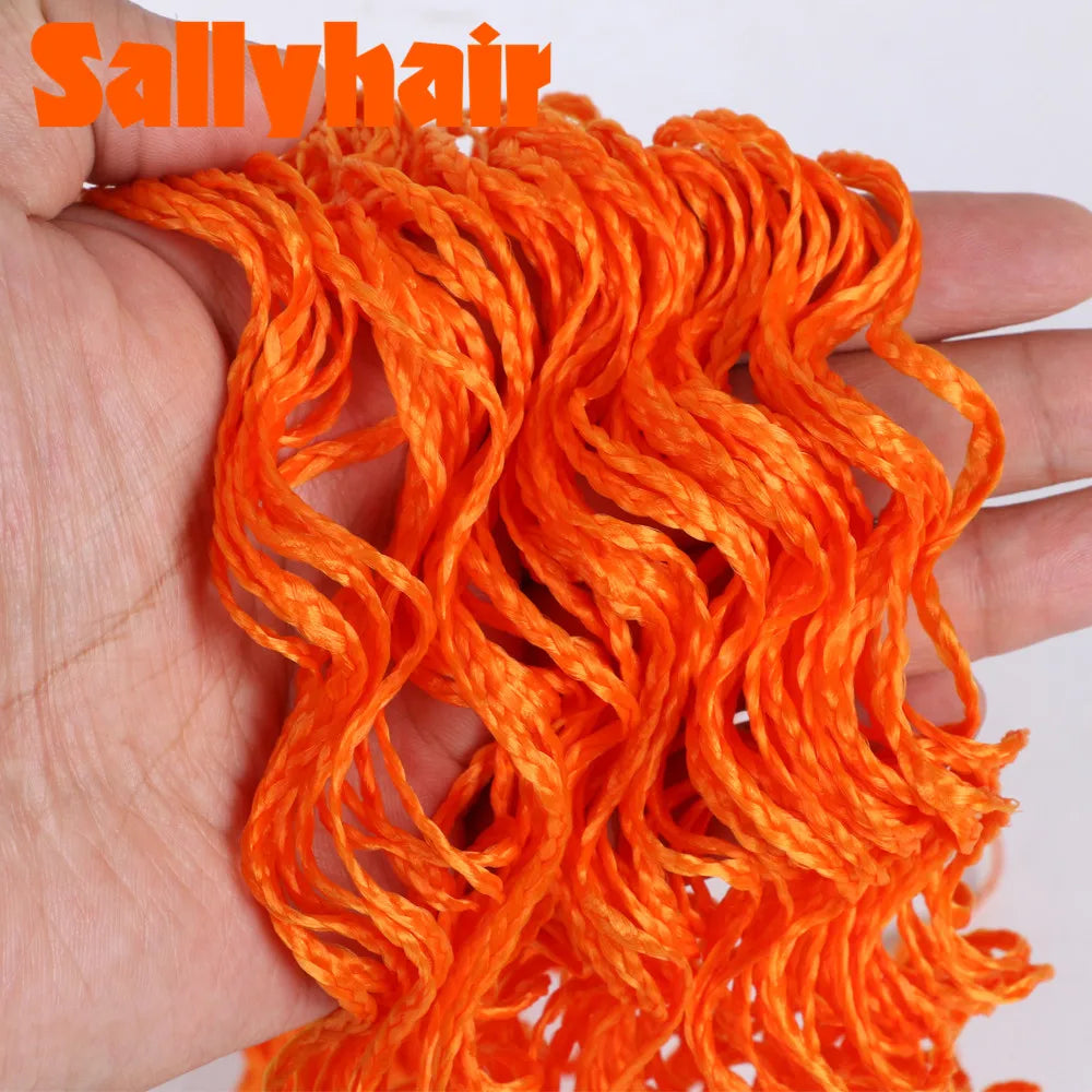 Sallyhair-trenzas sintéticas Zizi Box, trenzas delgadas de ganchillo, cabello Eunice, extensiones de cabello trenzado Zizi de colores, cabello marrón y negro