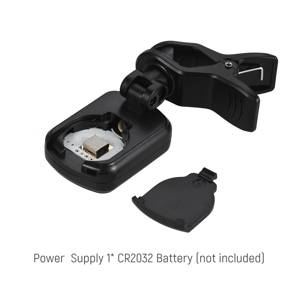 Afinador de guitarra AROMA AT-01A, sintonizador giratorio con Clip, pantalla LCD para guitarra acústica cromática, bajo, ukelele, accesorios para guitarra