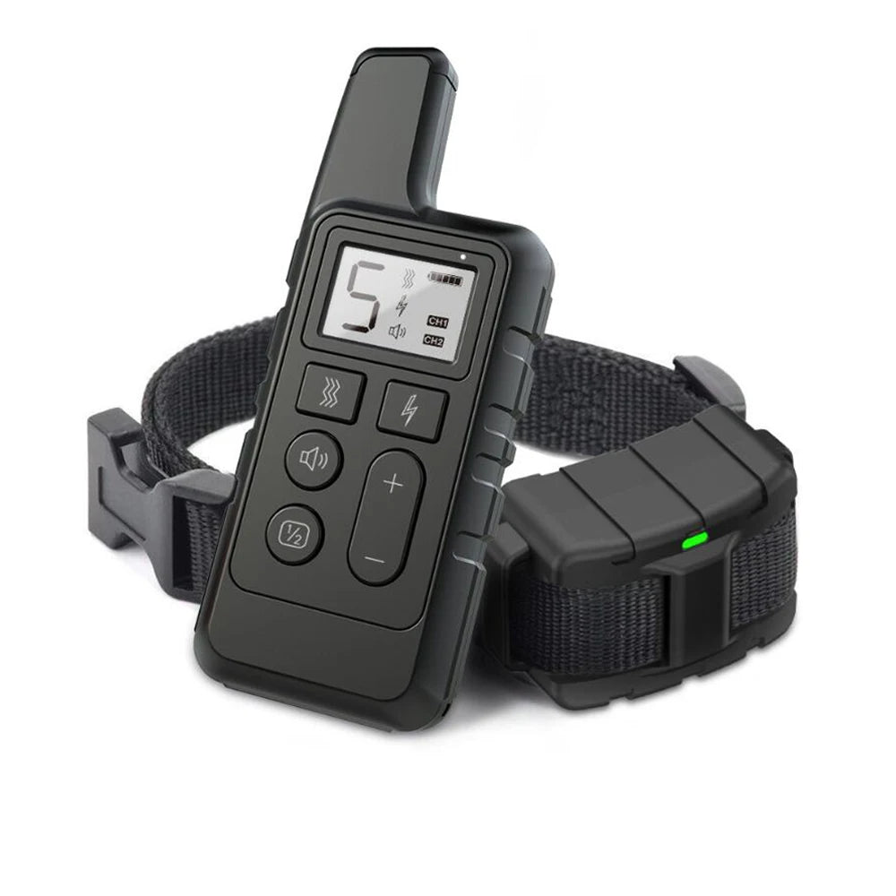 Collar de entrenamiento para perros, tapón de ladridos eléctrico portátil con Control remoto, dispositivo de Entrenamiento de mascotas impermeable con pitido de descarga, 1 ud.