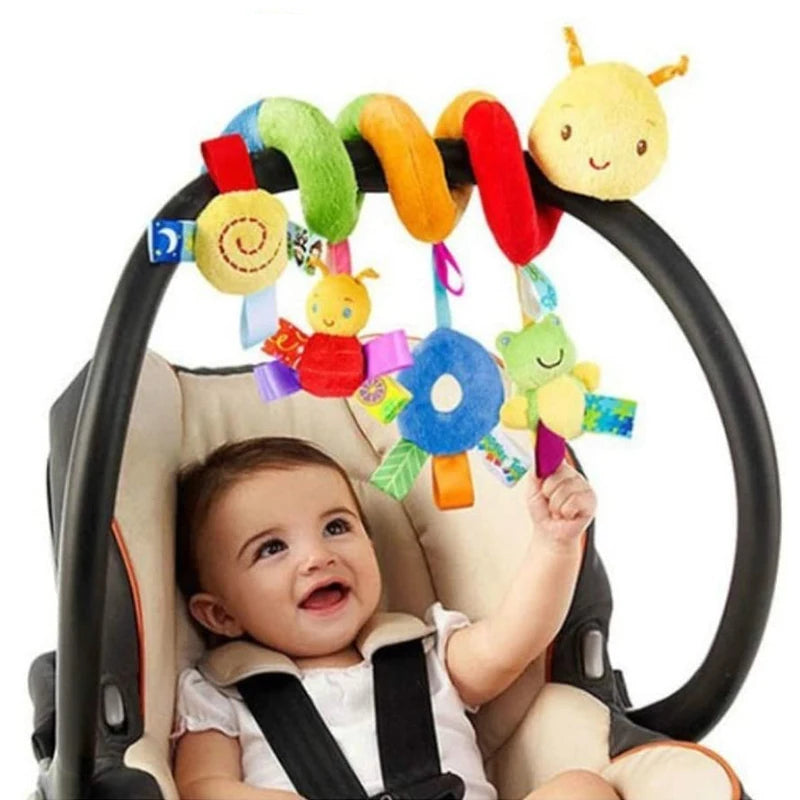 Sonajero de peluche sensorial para bebé, cochecito de juguete, juguetes colgantes móviles musicales, sonajeros móviles para bebés, juegos para recién nacidos de 0 a 6 y 12 meses