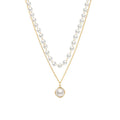 Gargantilla de perlas Kpop para mujer, collar con colgante de cadena de doble capa, regalo para niña, joyería, novedad de 2021