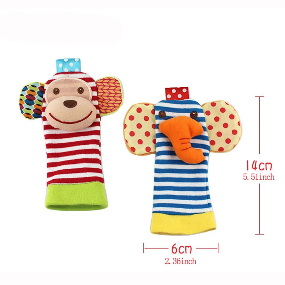 Juguetes de animales de peluche para bebés, sonajeros de muñeca, sonajeros para recién nacidos, juguetes para hacer sonidos, sonajero para bebés de 0 a 12 meses