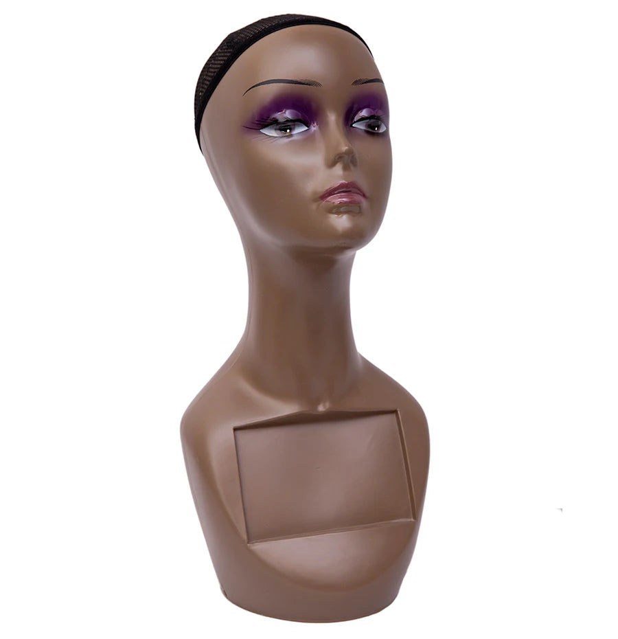 Soporte de cabeza de maniquí barato, maniquí de peluca realista, cabeza de maniquí sin hombros, cabeza de exhibición de maniquí, soporte de exhibición eléctrico