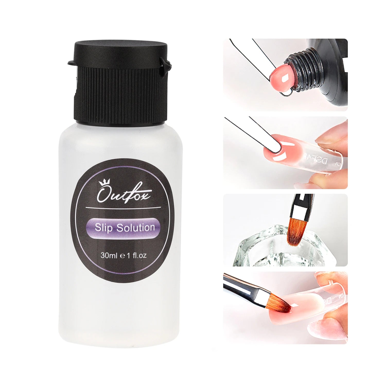 Solución antideslizante para uñas, Gel líquido para construcción de uñas, herramienta de extensión acrílica, 30ml