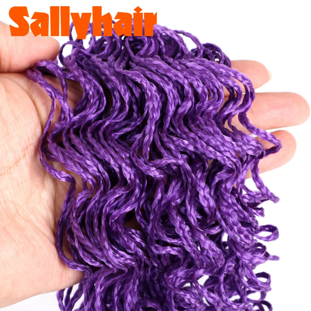 Sallyhair-trenzas sintéticas Zizi Box, trenzas delgadas de ganchillo, cabello Eunice, extensiones de cabello trenzado Zizi de colores, cabello marrón y negro