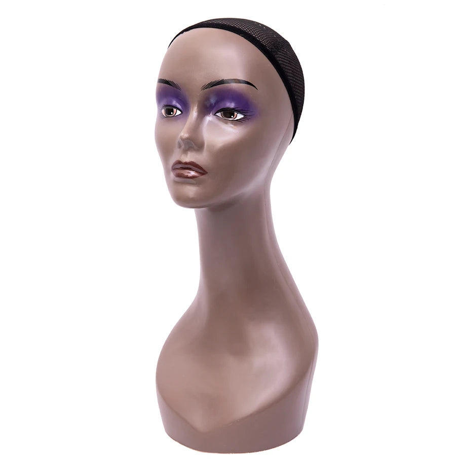 Soporte de cabeza de maniquí barato, maniquí de peluca realista, cabeza de maniquí sin hombros, cabeza de exhibición de maniquí, soporte de exhibición eléctrico