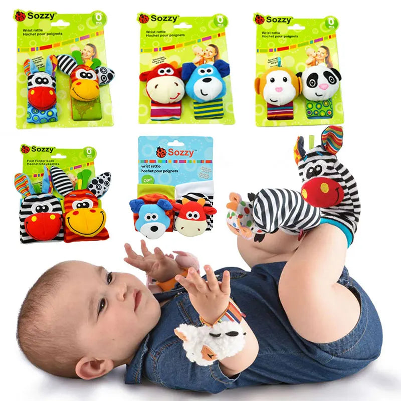 Juguetes de animales de peluche para bebés, sonajeros de muñeca, sonajeros para recién nacidos, juguetes para hacer sonidos, sonajero para bebés de 0 a 12 meses