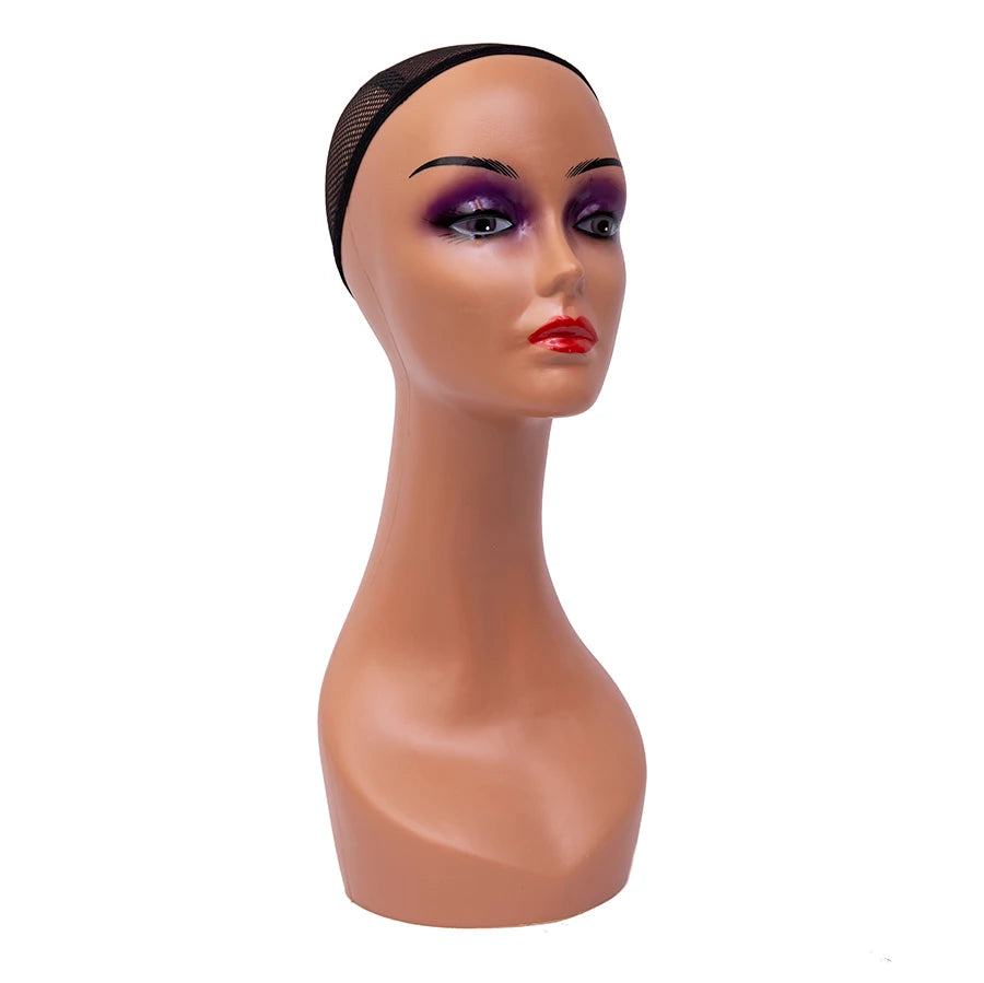 Soporte de cabeza de maniquí barato, maniquí de peluca realista, cabeza de maniquí sin hombros, cabeza de exhibición de maniquí, soporte de exhibición eléctrico