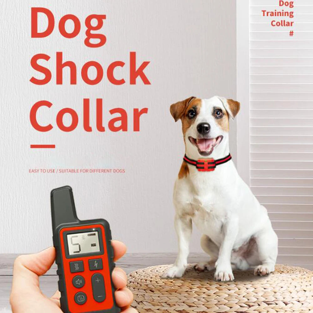 Collar de entrenamiento para perros, tapón de ladridos eléctrico portátil con Control remoto, dispositivo de Entrenamiento de mascotas impermeable con pitido de descarga, 1 ud.