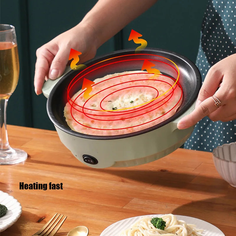 Parrilla eléctrica multifuncional para barbacoa, Mini bandeja cuadrada para hornear eléctrica de 26cm, Wok eléctrico para panqueques y carne, bandeja para freír de cocina