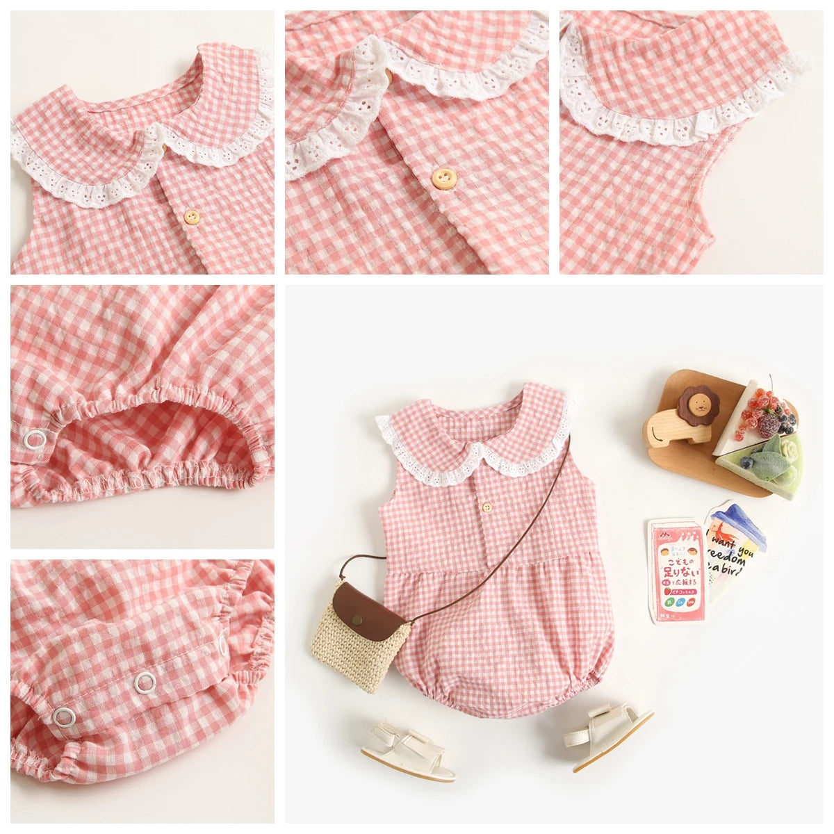 Sanlutoz-Body de algodón para bebé, ropa a cuadros bonita para recién nacido, monos infantiles de princesa sin mangas para niña pequeña