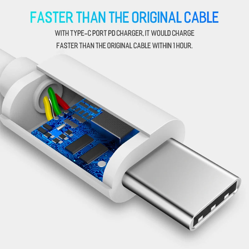 Cargador rápido para Huawei Mate 40 30 20 Pro P50 P40 P30 P20 Xiaomi Redmi Note 10 9 8 Pro 8T 9T 8A 6A Cable tipo C de cargador rápido