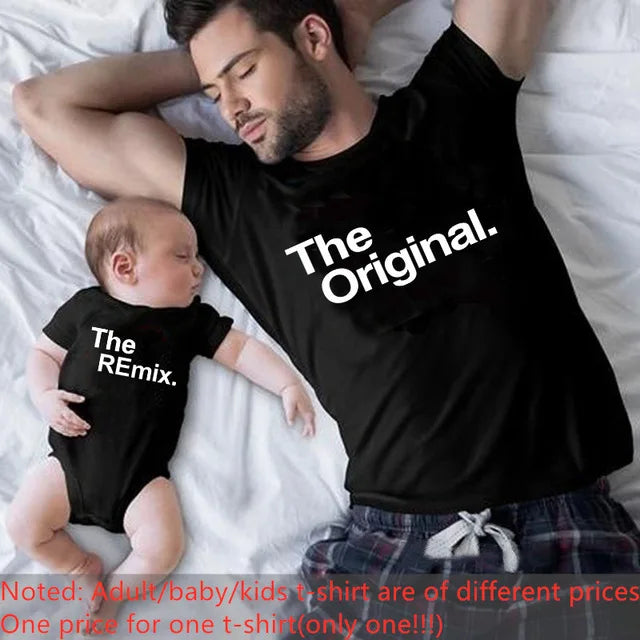 Original/Remix Family Matching-Conjuntos para papá, mamá y niños, indumentaria para la familia, camisetas, regalo Día del Padre