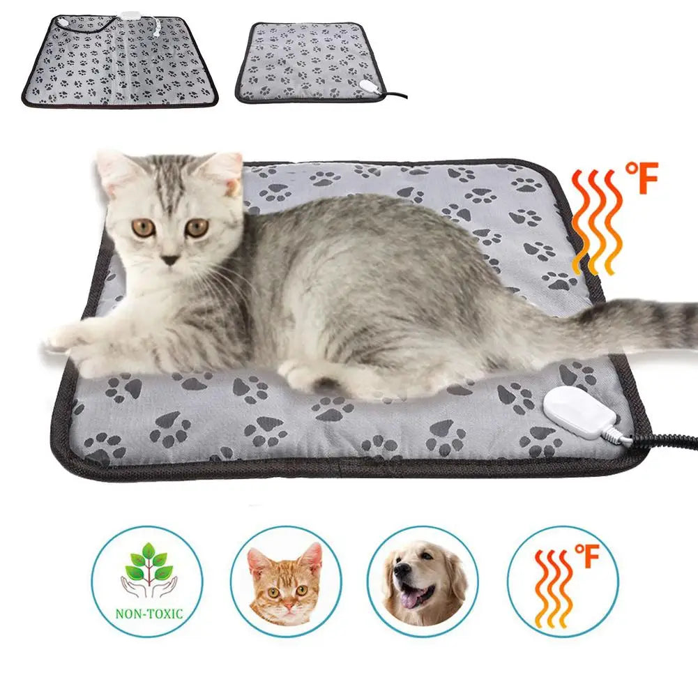 Manta eléctrica para mascotas, almohadilla térmica para cama de perro y gato, impermeable, antimordedura, cojín para silla de temperatura ajustable cama perro camas para perro cama para perros
