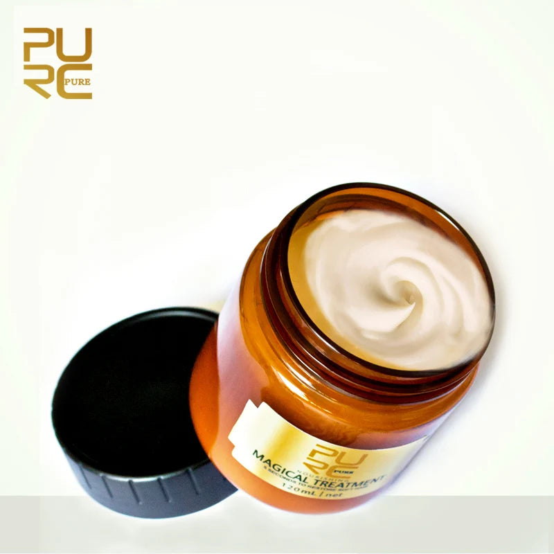 PURC-mascarilla para el cabello con tratamiento mágico, mascarilla para infusión nutritiva durante 5 segundos, repara el daño del cabello, restaura el cuidado del cabello suave