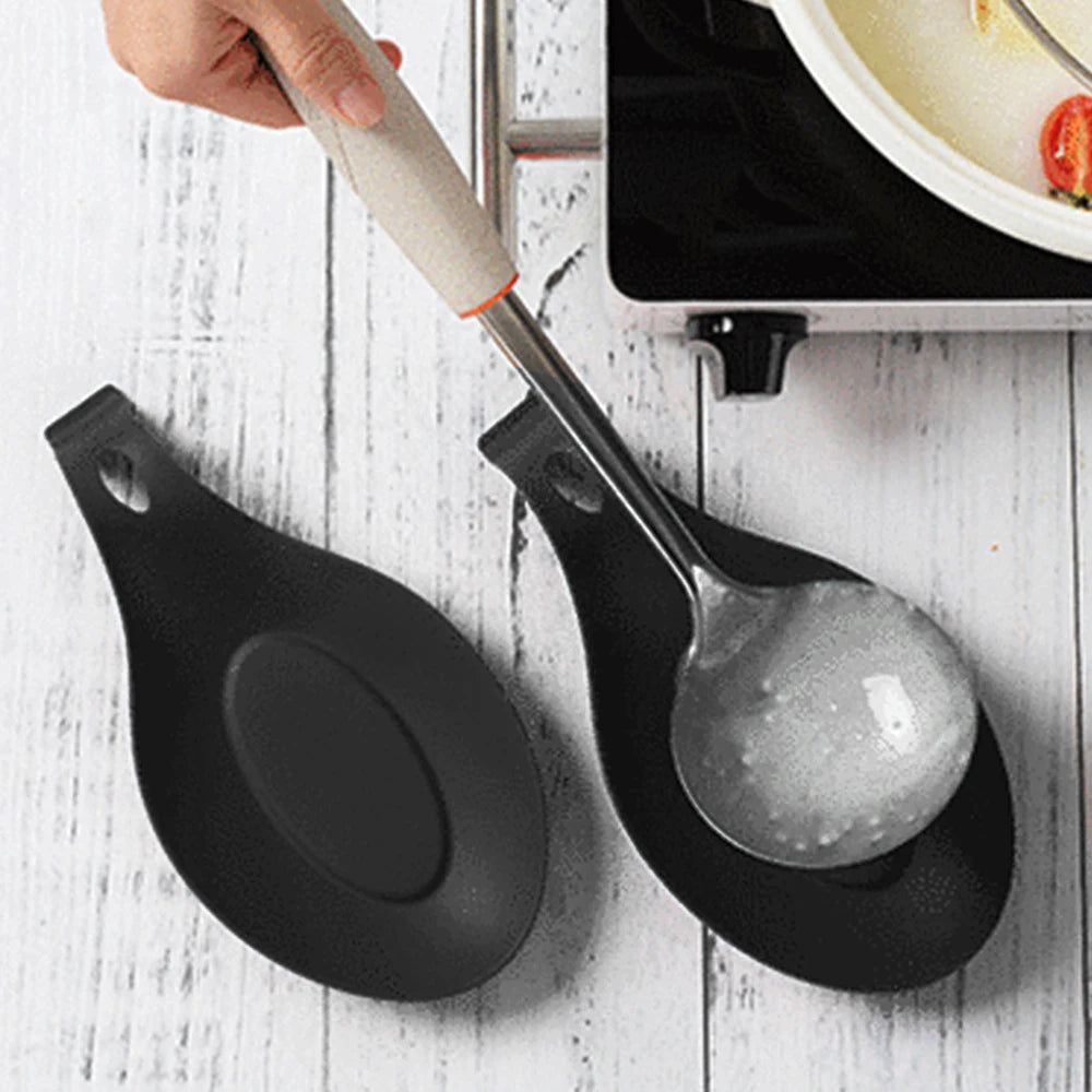 Estante de silicona resistente al calor para cuchara, bandeja para palillos, soporte para olla, organizador de estufa, utensilio, espátula, almohadilla para cuchara, herramienta de cocina, 1 unidad