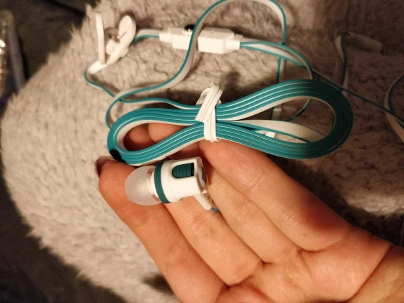 Auriculares Extra Bass con cable, auriculares de 3,5mm con micrófono, estilo fideos, auriculares deportivosки para Samsung