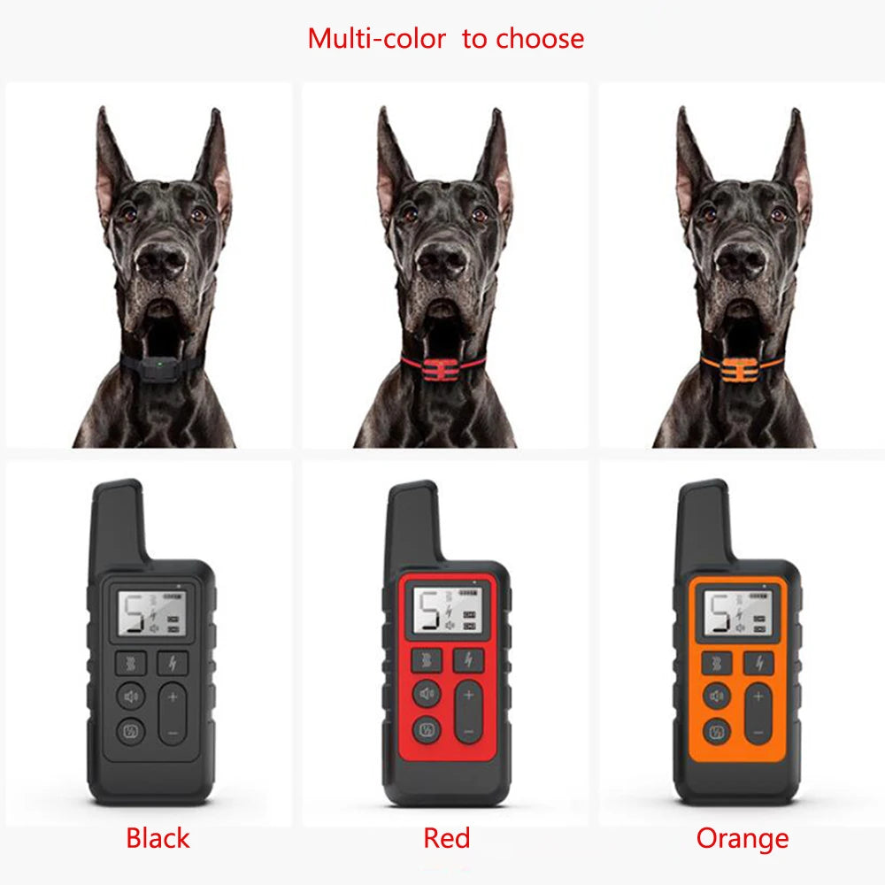 Collar de entrenamiento para perros, tapón de ladridos eléctrico portátil con Control remoto, dispositivo de Entrenamiento de mascotas impermeable con pitido de descarga, 1 ud.