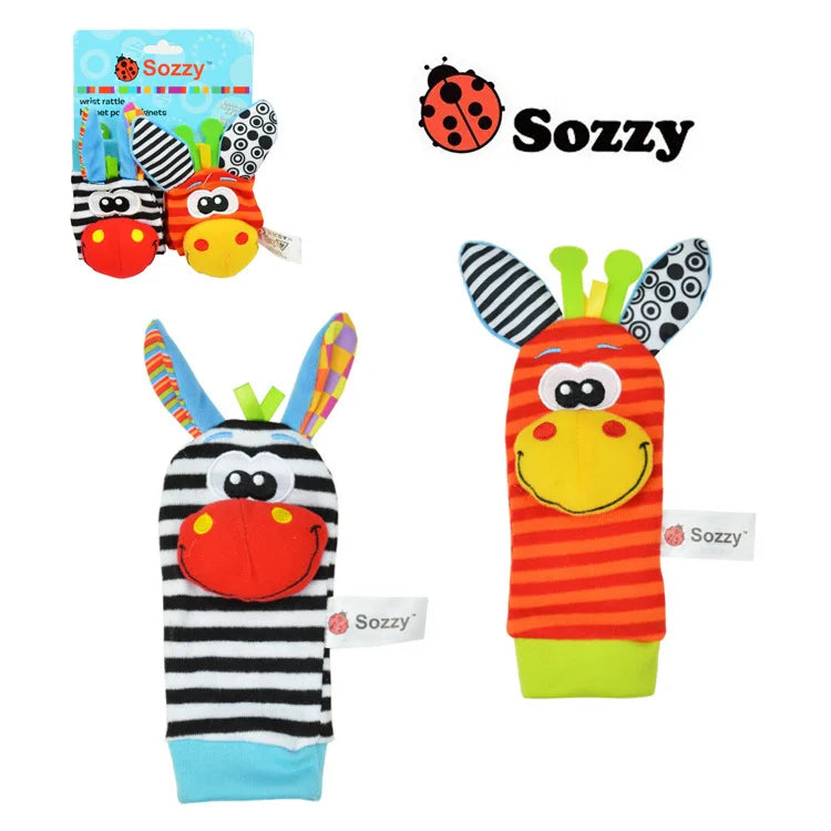 Juguetes de animales de peluche para bebés, sonajeros de muñeca, sonajeros para recién nacidos, juguetes para hacer sonidos, sonajero para bebés de 0 a 12 meses
