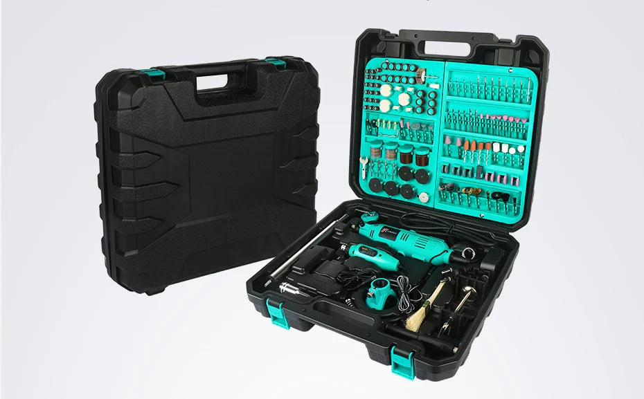 Tungfull-Mini taladro eléctrico, accesorios de brocas, herramientas de carpintería, velocidad Variable, herramienta rotativa eléctrica, Mini amoladora de taladro