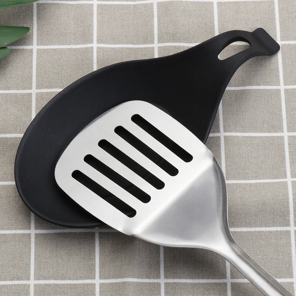 Estante de silicona resistente al calor para cuchara, bandeja para palillos, soporte para olla, organizador de estufa, utensilio, espátula, almohadilla para cuchara, herramienta de cocina, 1 unidad