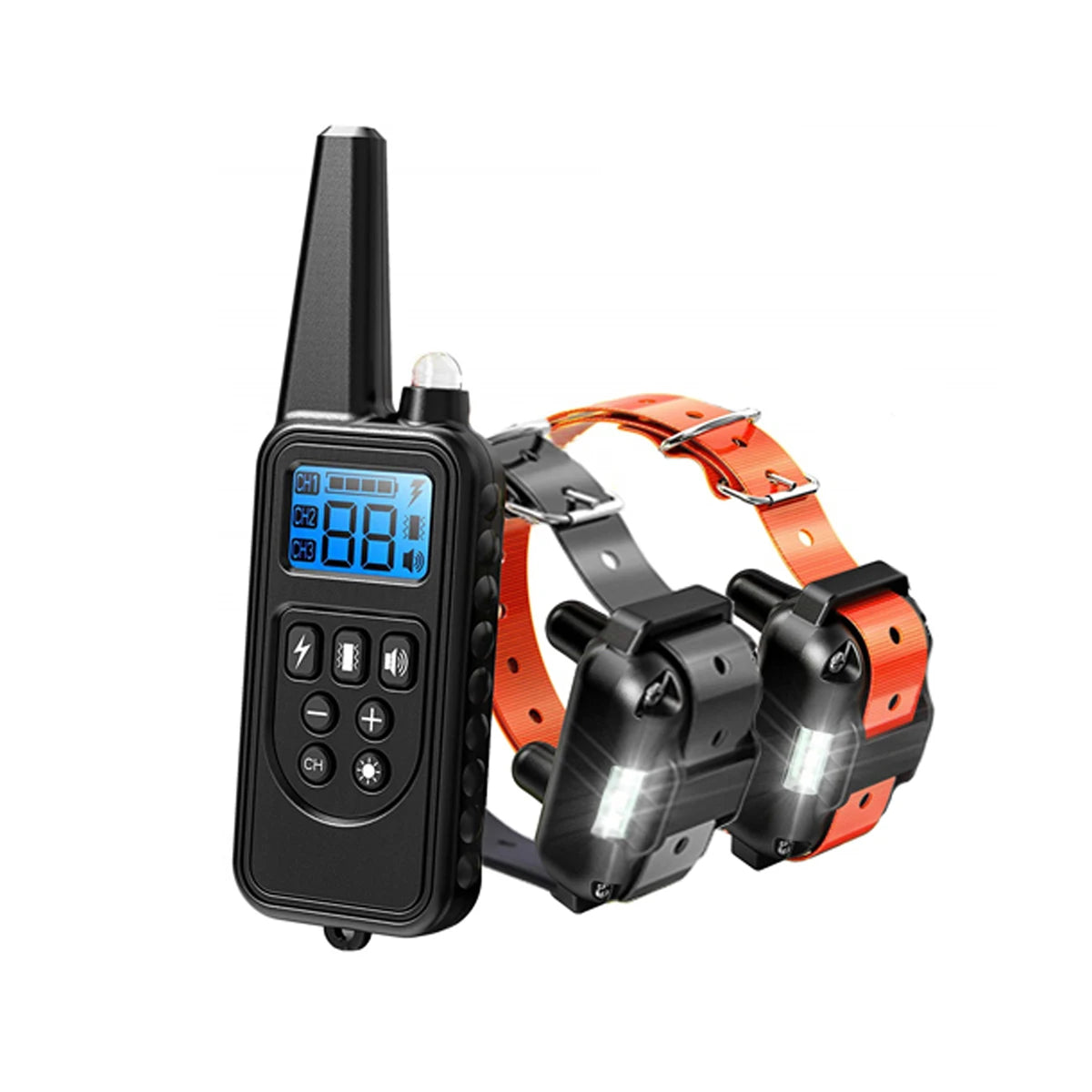 Collar de entrenamiento para perros, tapón de ladridos eléctrico portátil con Control remoto, dispositivo de Entrenamiento de mascotas impermeable con pitido de descarga, 1 ud.