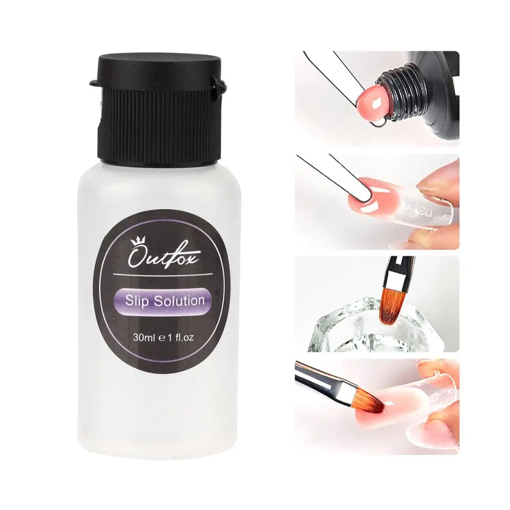 Solución antideslizante para uñas, Gel líquido para construcción de uñas, herramienta de extensión acrílica, 30ml
