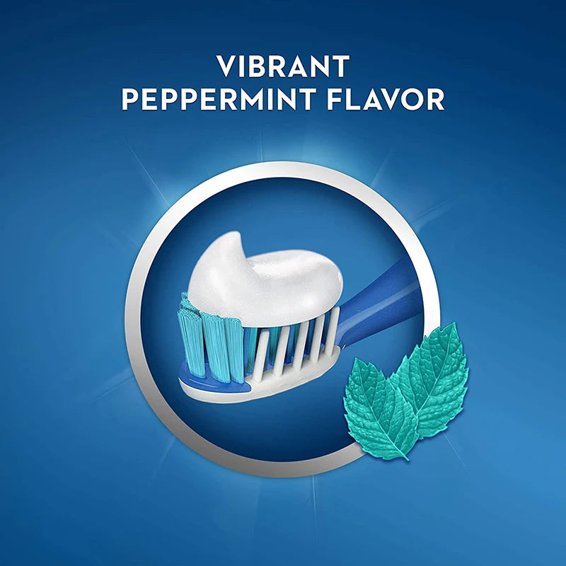 Crema dental Crest 3D, blanqueador de dientes, esmalte seguro vibrante, exprimidores de tubo de menta, 3 tipos de pasta de dientes