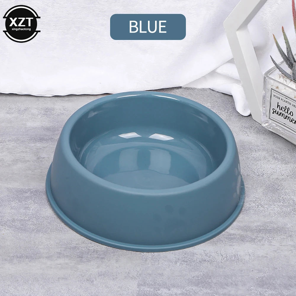 Cuencos de plástico ligero para mascotas, cuencos de Color sólido de alta calidad para perros y gatos pequeños, herramientas de agua de alimentación para mascotas