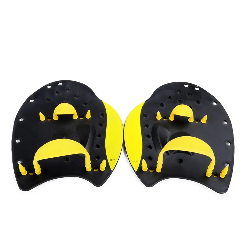 Paletas de natación profesionales, herramientas de corrección para práctica de natación, guantes palmeados de mano de silicona ajustables duraderos para adultos y niños