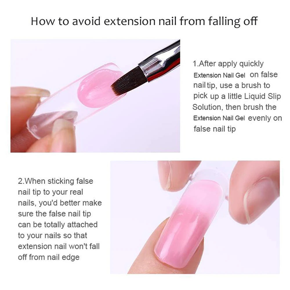 Solución antideslizante para uñas, Gel líquido para construcción de uñas, herramienta de extensión acrílica, 30ml