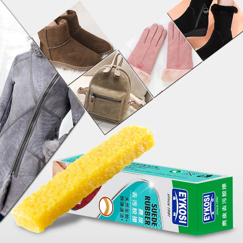Cepillo para zapatos de gamuza sintética, goma de borrar, limpiador de manchas de cuero nobuk, herramientas para limpiar zapatos, botas de nieve, nuevo