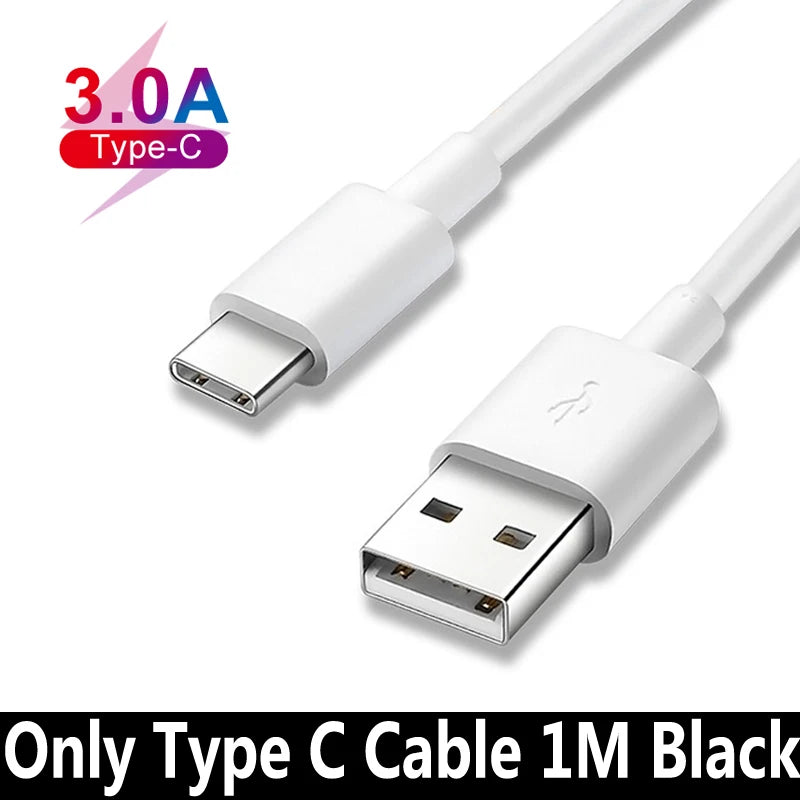 Cargador rápido para Huawei Mate 40 30 20 Pro P50 P40 P30 P20 Xiaomi Redmi Note 10 9 8 Pro 8T 9T 8A 6A Cable tipo C de cargador rápido