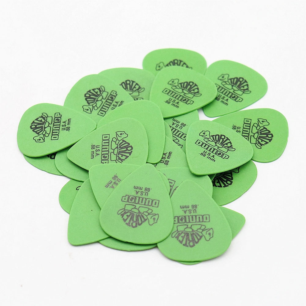 10 Uds. De púas de guitarra Dunlop, piezas de guitarra eléctrica, accesorios de púas, 6 tipos de púas de espesor