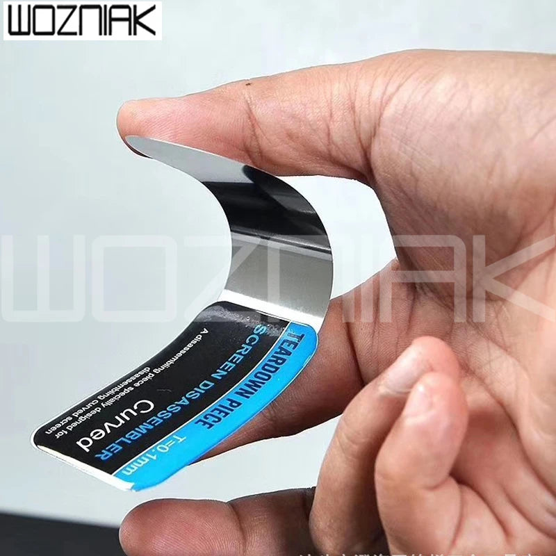 Lo más nuevo, herramienta de apertura de acero de 0,1mm de Metal ultrafino con pantalla curva para teléfono móvil, Ipad, pantalla de ordenador portátil, herramienta de palanca de apertura de separación
