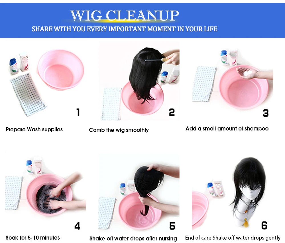 Buabuda-extensiones de cabello sintético largo y liso, 16Clips, fibra de alta temperatura, color rubio, negro y marrón