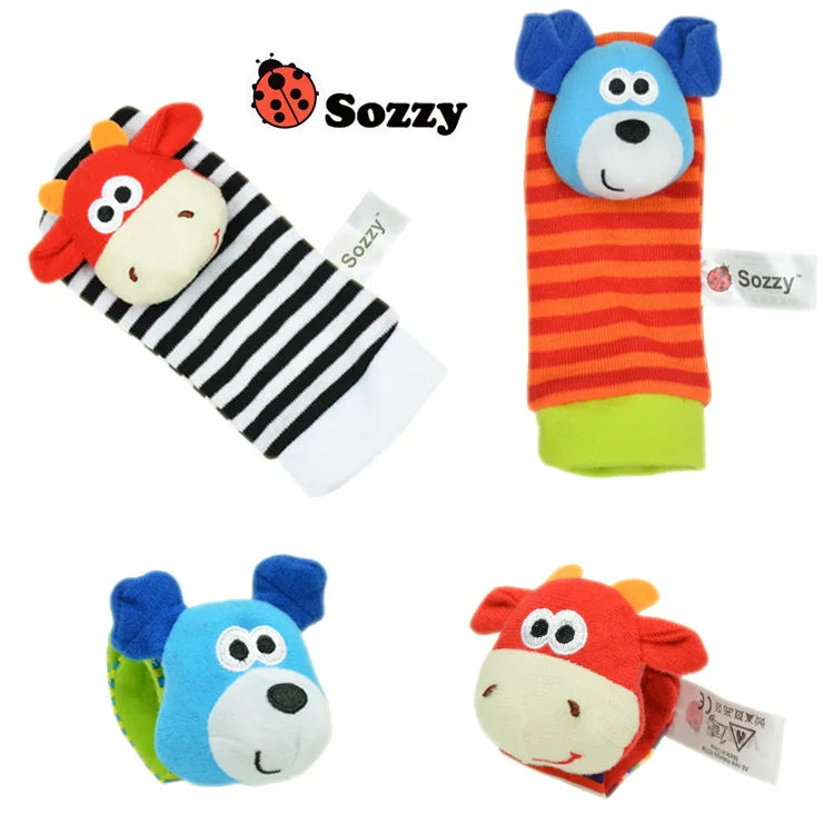 Juguetes de animales de peluche para bebés, sonajeros de muñeca, sonajeros para recién nacidos, juguetes para hacer sonidos, sonajero para bebés de 0 a 12 meses