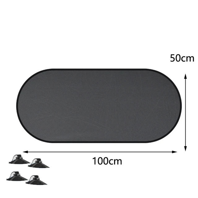 Parasol para coche protección UV plegable parasol para ventana trasera de coche 100x50cm visera de ventana trasera de malla Universal con ventosas