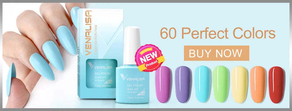 Venalisa-esmalte de Gel con purpurina, laca de Gel UV LED para manicura de uñas, autonivelante, supertextura, capa superior templada Nowipe, 12ml
