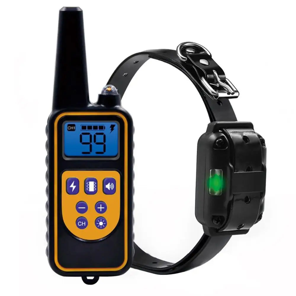 Collar de entrenamiento para perros, tapón de ladridos eléctrico portátil con Control remoto, dispositivo de Entrenamiento de mascotas impermeable con pitido de descarga, 1 ud.