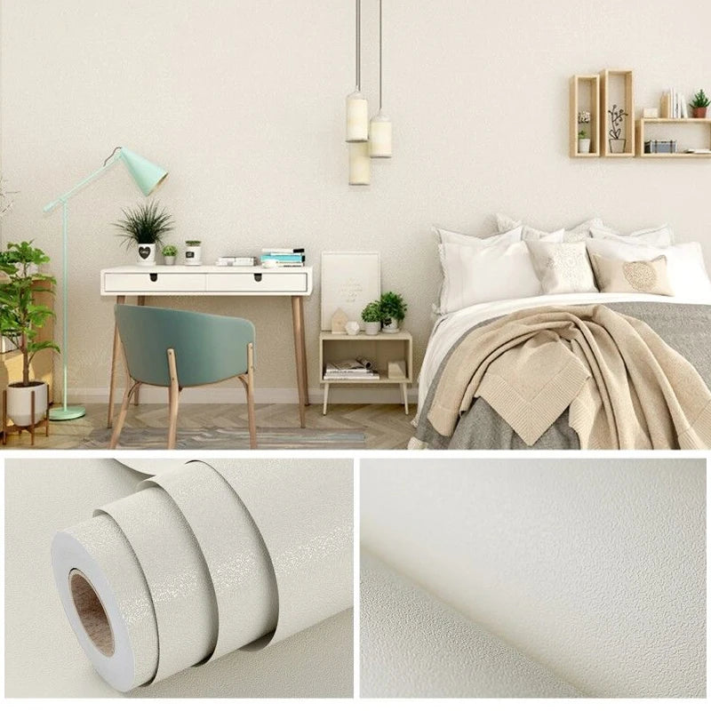 WOKHOME-papel tapiz autoadhesivo de vinilo de Color sólido, papel de Contacto impermeable, pegatina de pared, película, papeles de pared en rollos, decoración del hogar