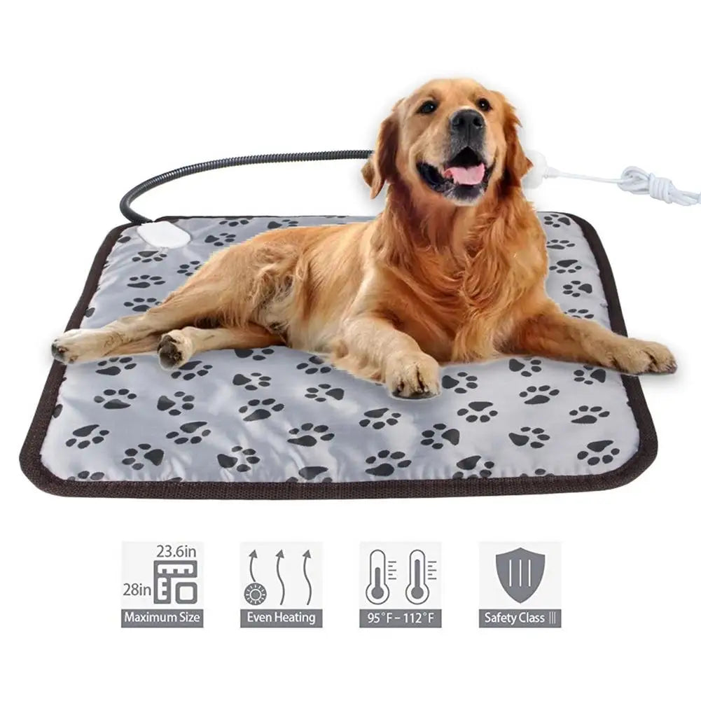 Manta eléctrica para mascotas, almohadilla térmica para cama de perro y gato, impermeable, antimordedura, cojín para silla de temperatura ajustable cama perro camas para perro cama para perros