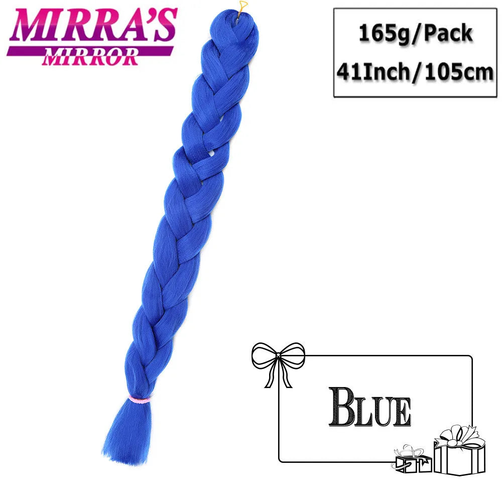Mirra's Mirror-extensiones de cabello trenzado sintético para trenzas, pelo súper largo Jumbo de 41 pulgadas, 165 g/unid, soporte al por mayor