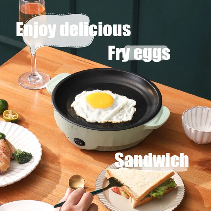 Parrilla eléctrica multifuncional para barbacoa, Mini bandeja cuadrada para hornear eléctrica de 26cm, Wok eléctrico para panqueques y carne, bandeja para freír de cocina
