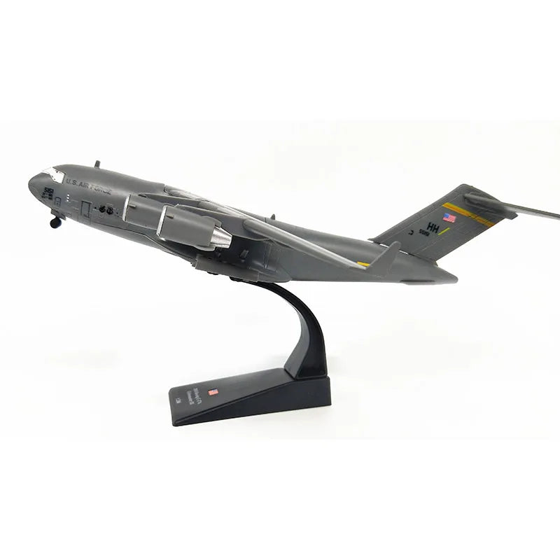 1/200 Ejército de la Marina de los EE. UU. C-17 Globemaster avión de transporte avión de combate modelo de juguete para exhibición interior colección de niños