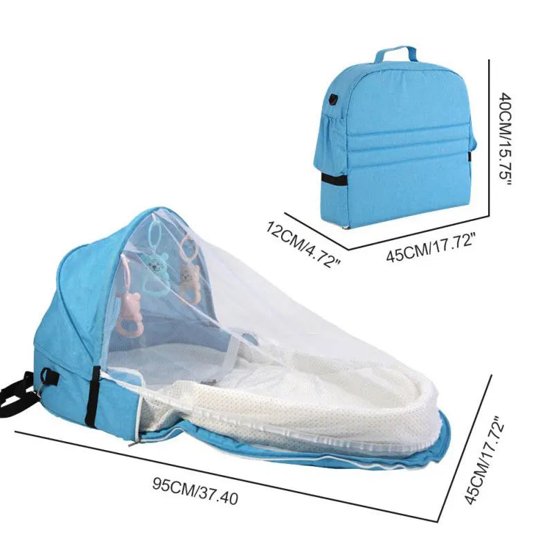 Nido de bebé de viaje multifunción, cuna portátil, plegable, para dormir, con Mosquito
