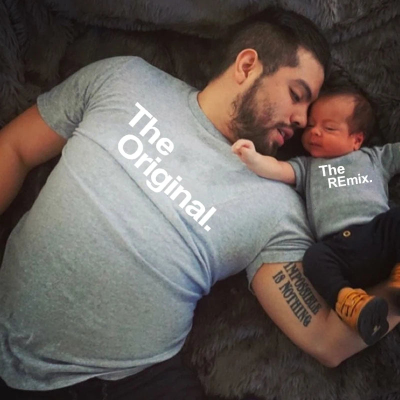 Original/Remix Family Matching-Conjuntos para papá, mamá y niños, indumentaria para la familia, camisetas, regalo Día del Padre